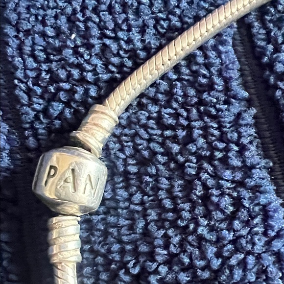 Elegant Silver Pandora Snake Chain Bracelet approx. 8” - Picture 2 of 4